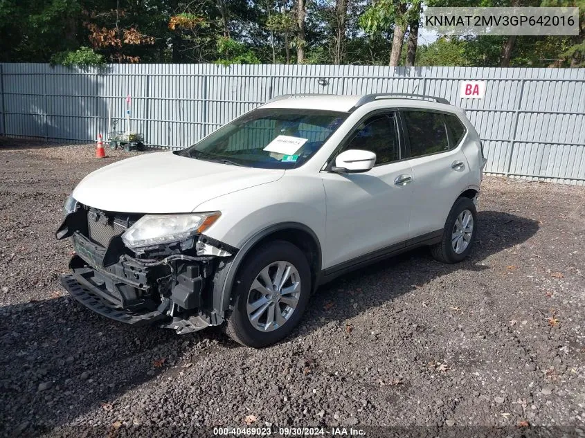 2016 Nissan Rogue Sv VIN: KNMAT2MV3GP642016 Lot: 40469023