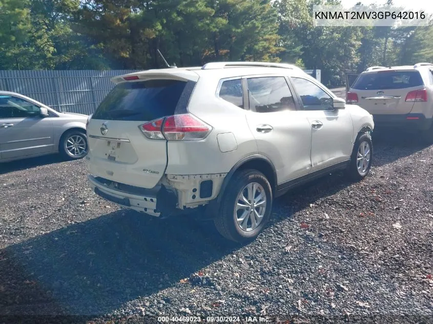 2016 Nissan Rogue Sv VIN: KNMAT2MV3GP642016 Lot: 40469023