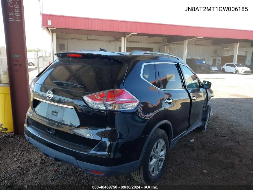 2016 Nissan Rogue S/Sl/Sv VIN: JN8AT2MT1GW006185 Lot: 40469750