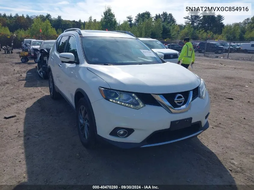 2016 Nissan Rogue Sl VIN: 5N1AT2MVXGC854916 Lot: 40470280