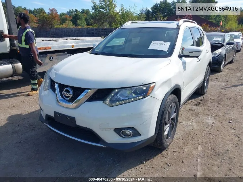 2016 Nissan Rogue Sl VIN: 5N1AT2MVXGC854916 Lot: 40470280