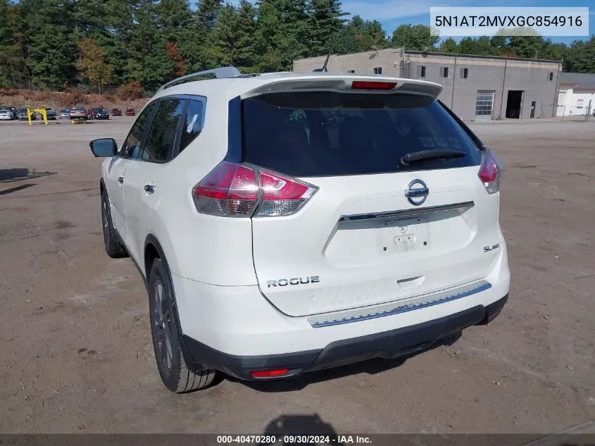 2016 Nissan Rogue Sl VIN: 5N1AT2MVXGC854916 Lot: 40470280