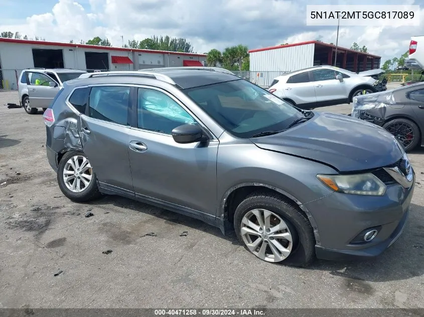 5N1AT2MT5GC817089 2016 Nissan Rogue S/Sl/Sv