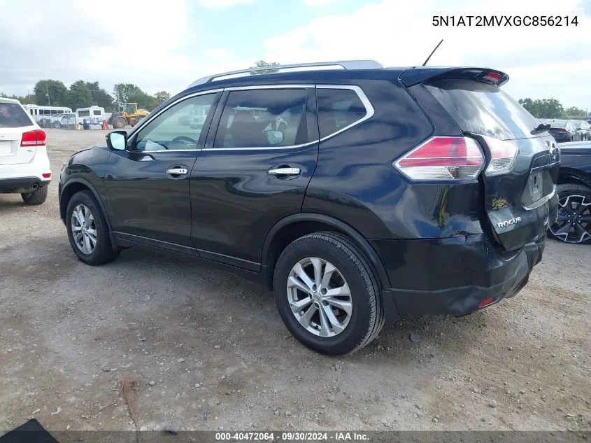 2016 Nissan Rogue S/Sl/Sv VIN: 5N1AT2MVXGC856214 Lot: 40472064