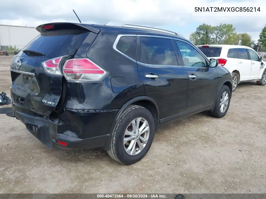 2016 Nissan Rogue S/Sl/Sv VIN: 5N1AT2MVXGC856214 Lot: 40472064