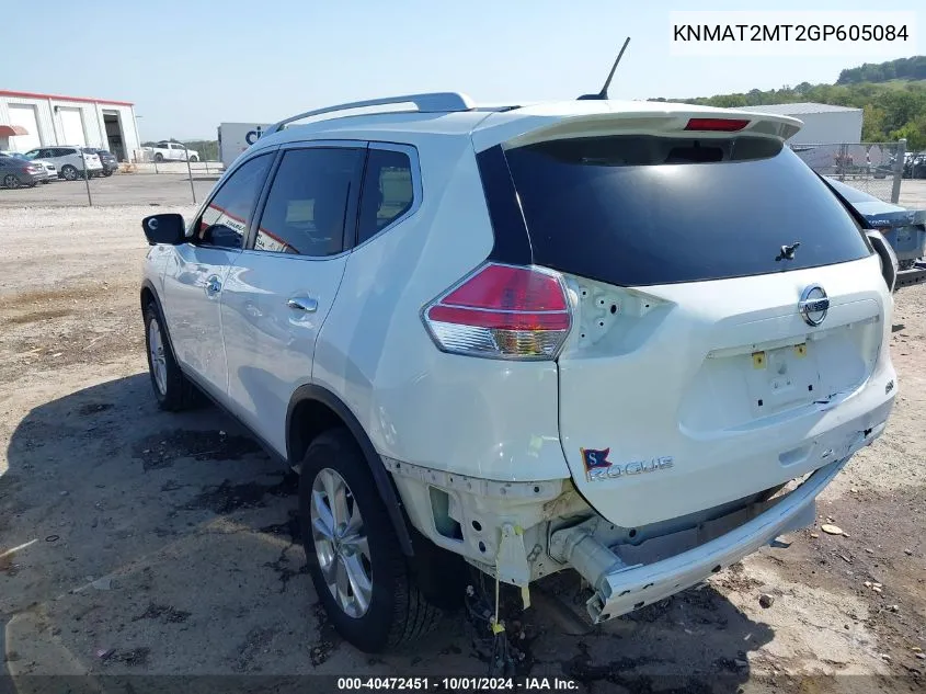 KNMAT2MT2GP605084 2016 Nissan Rogue Sv