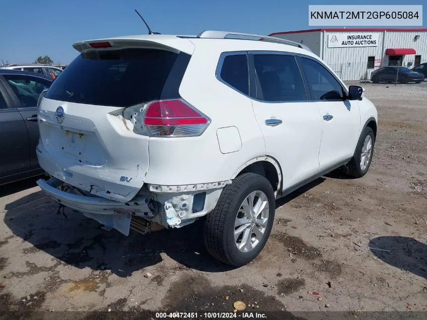 KNMAT2MT2GP605084 2016 Nissan Rogue Sv