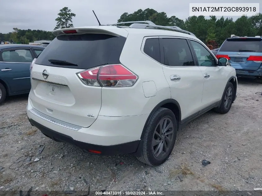 5N1AT2MT2GC893918 2016 Nissan Rogue Sl