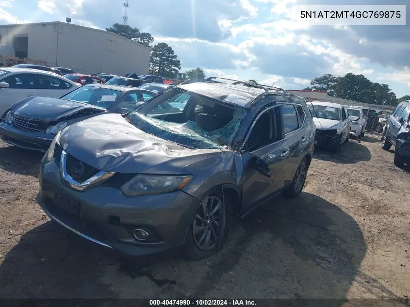 2016 Nissan Rogue Sl VIN: 5N1AT2MT4GC769875 Lot: 40474990