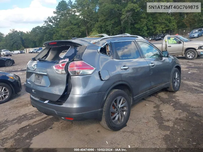 5N1AT2MT4GC769875 2016 Nissan Rogue Sl