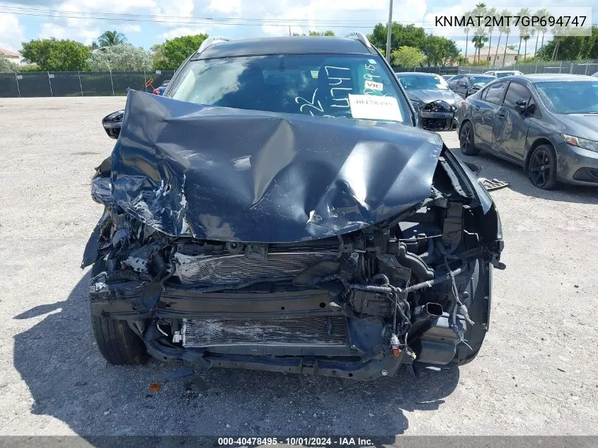 KNMAT2MT7GP694747 2016 Nissan Rogue Sv