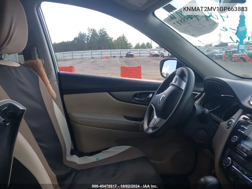 KNMAT2MV1GP663883 2016 Nissan Rogue Sv