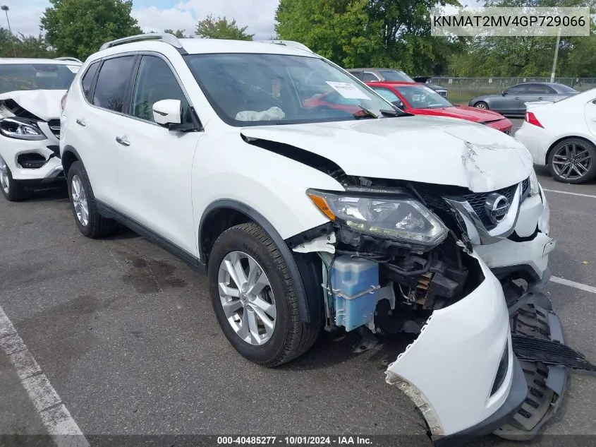 KNMAT2MV4GP729066 2016 Nissan Rogue Sv