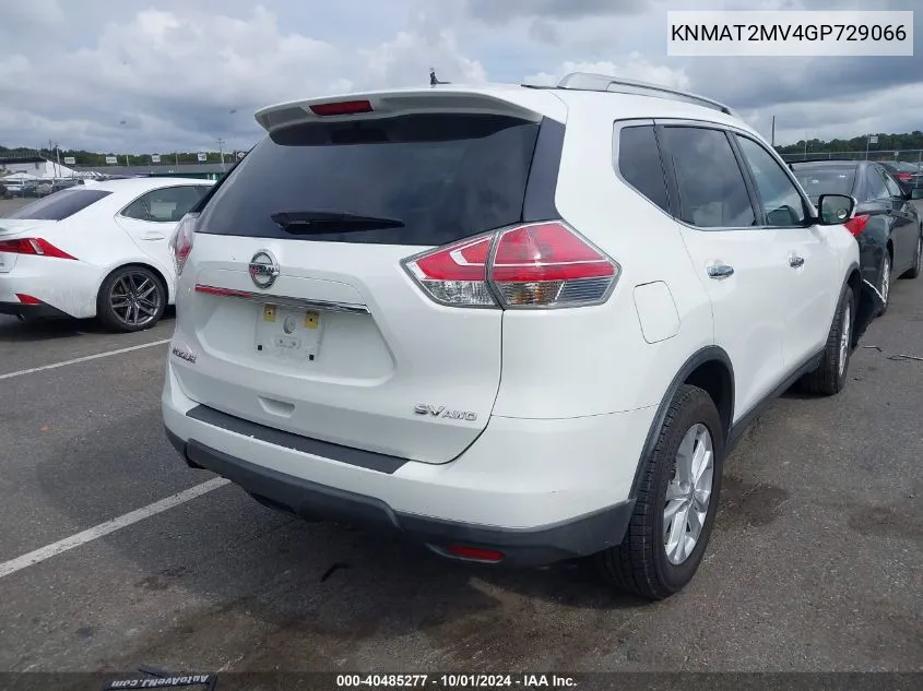 KNMAT2MV4GP729066 2016 Nissan Rogue Sv