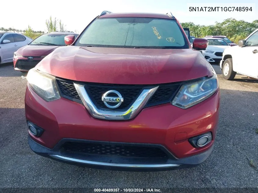 5N1AT2MT1GC748594 2016 Nissan Rogue Sl