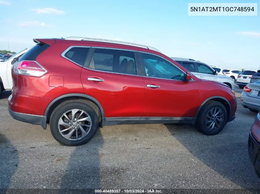 5N1AT2MT1GC748594 2016 Nissan Rogue Sl