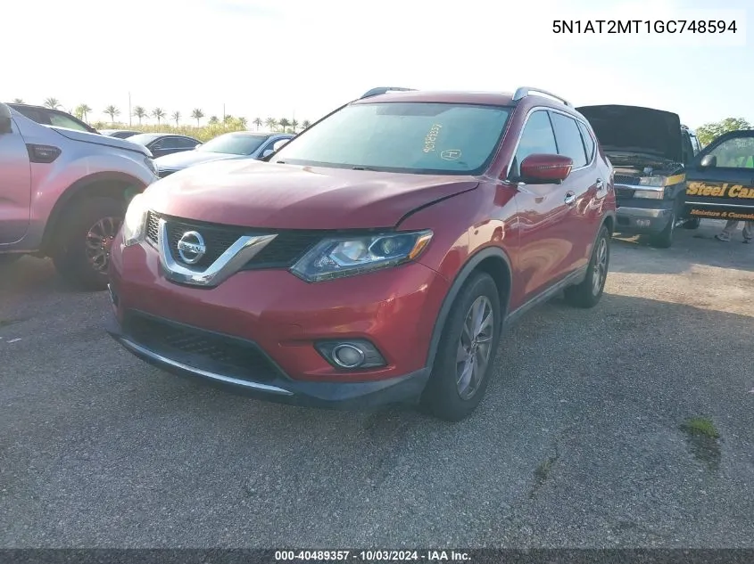 5N1AT2MT1GC748594 2016 Nissan Rogue Sl