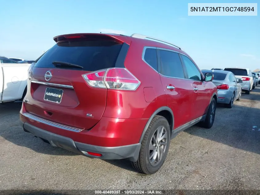 5N1AT2MT1GC748594 2016 Nissan Rogue Sl