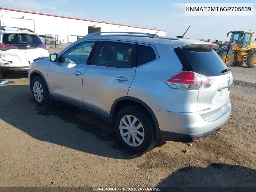 2016 Nissan Rogue S VIN: KNMAT2MT6GP705639 Lot: 40489648