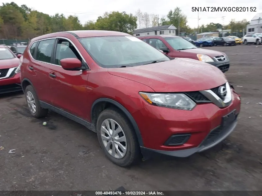 5N1AT2MVXGC820152 2016 Nissan Rogue S/Sl/Sv