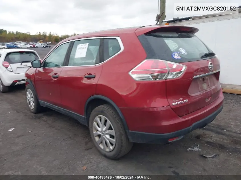 5N1AT2MVXGC820152 2016 Nissan Rogue S/Sl/Sv