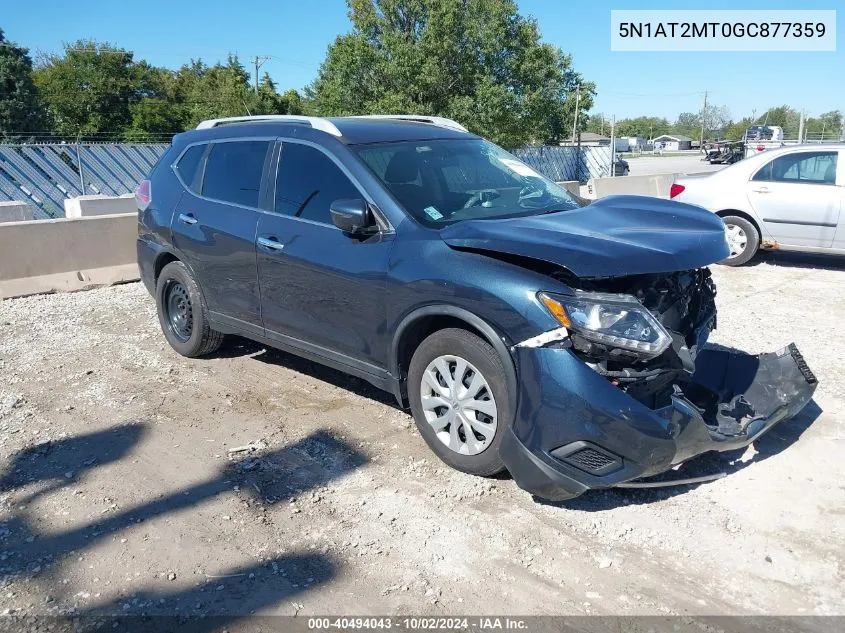 2016 Nissan Rogue S VIN: 5N1AT2MT0GC877359 Lot: 40494043