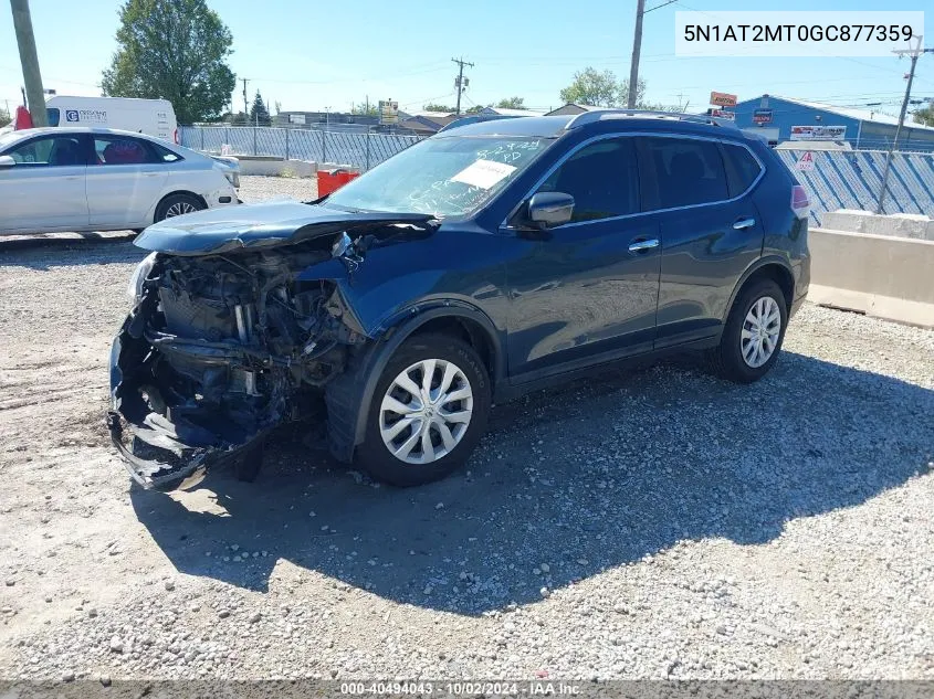 2016 Nissan Rogue S VIN: 5N1AT2MT0GC877359 Lot: 40494043