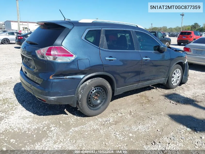 2016 Nissan Rogue S VIN: 5N1AT2MT0GC877359 Lot: 40494043