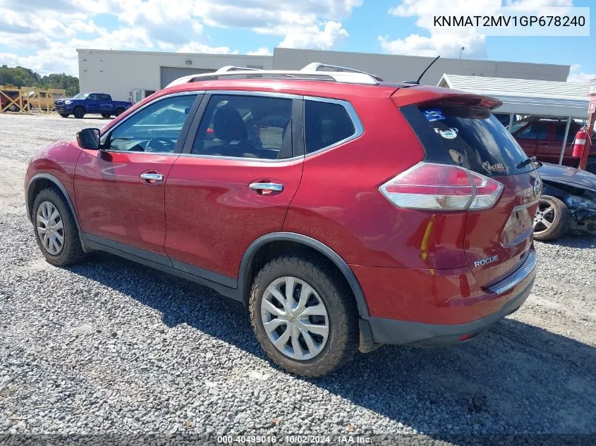 KNMAT2MV1GP678240 2016 Nissan Rogue S