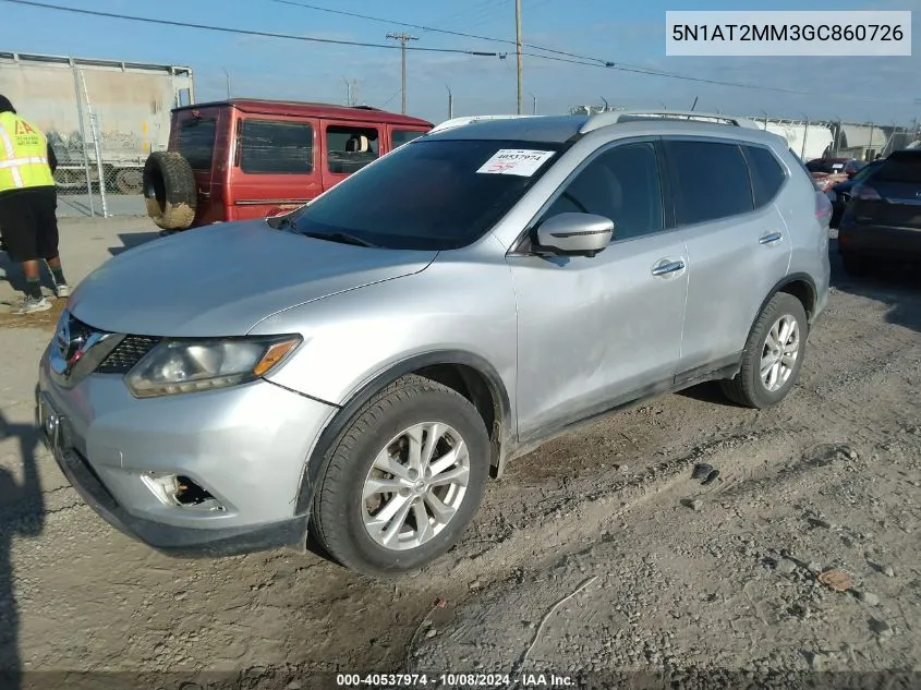 5N1AT2MM3GC860726 2016 Nissan Rogue Sv