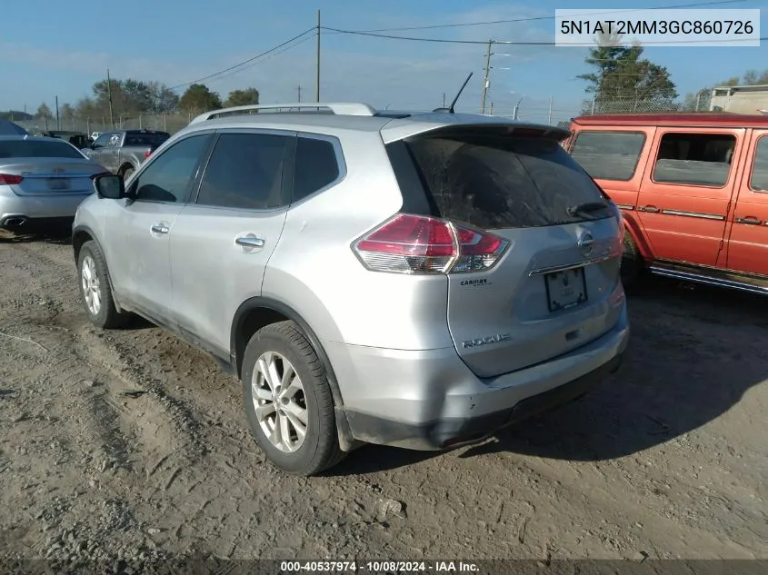 5N1AT2MM3GC860726 2016 Nissan Rogue Sv