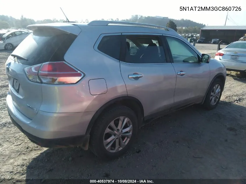 5N1AT2MM3GC860726 2016 Nissan Rogue Sv