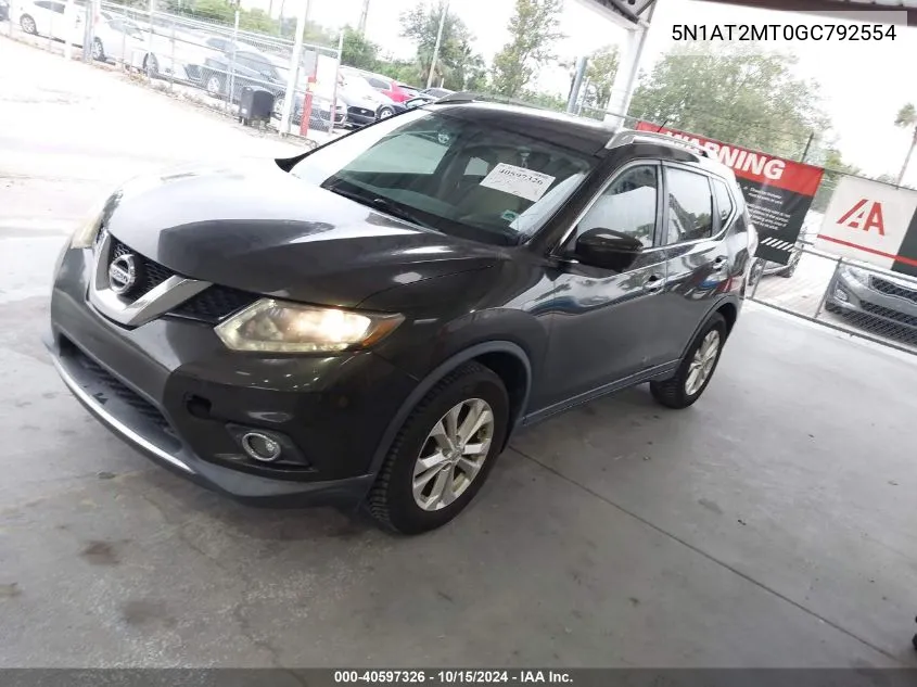 5N1AT2MT0GC792554 2016 Nissan Rogue Sv