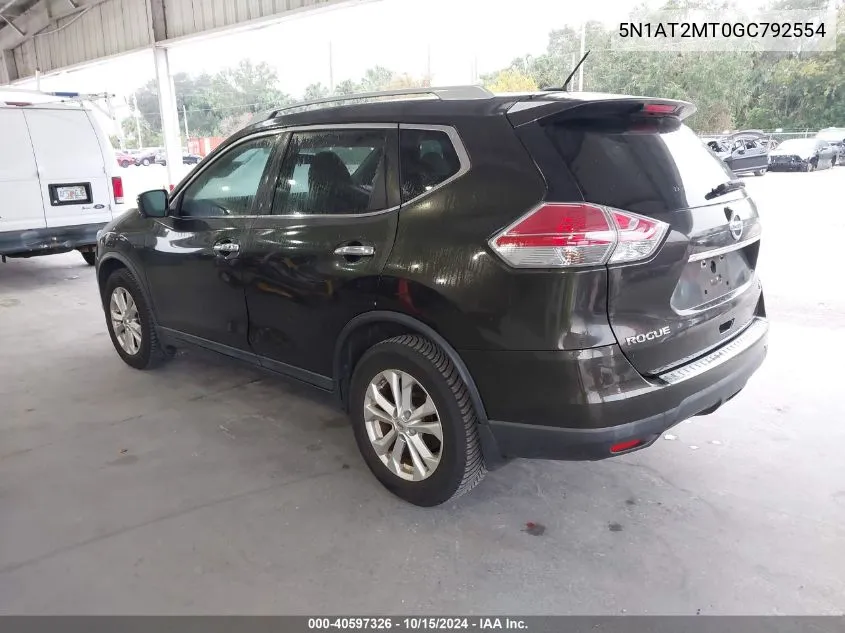 5N1AT2MT0GC792554 2016 Nissan Rogue Sv