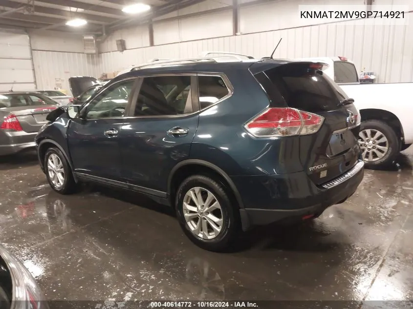 2016 Nissan Rogue Sv VIN: KNMAT2MV9GP714921 Lot: 40614772