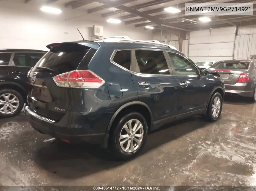 2016 Nissan Rogue Sv VIN: KNMAT2MV9GP714921 Lot: 40614772