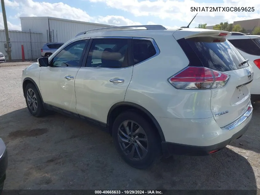 2016 Nissan Rogue Sl VIN: 5N1AT2MTXGC869625 Lot: 40665633