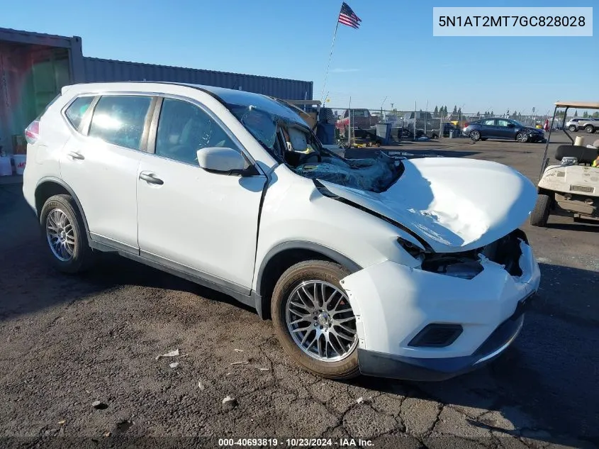 2016 Nissan Rogue S VIN: 5N1AT2MT7GC828028 Lot: 40693819