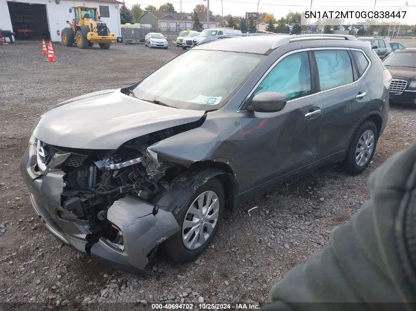 5N1AT2MT0GC838447 2016 Nissan Rogue S/Sl/Sv