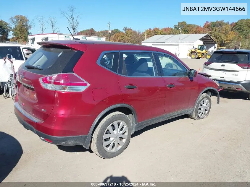 2016 Nissan Rogue S VIN: JN8AT2MV3GW144666 Lot: 40697219