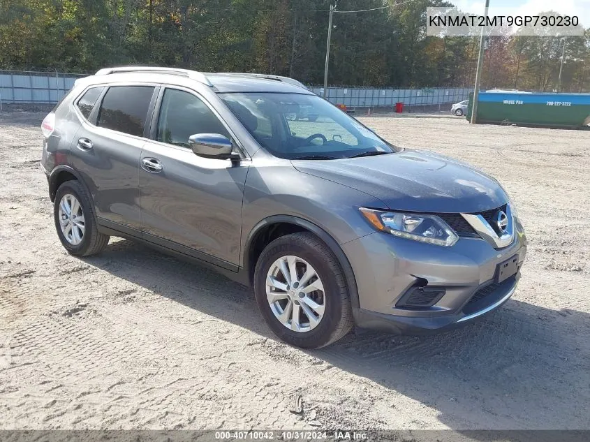 2016 Nissan Rogue Sv VIN: KNMAT2MT9GP730230 Lot: 40710042