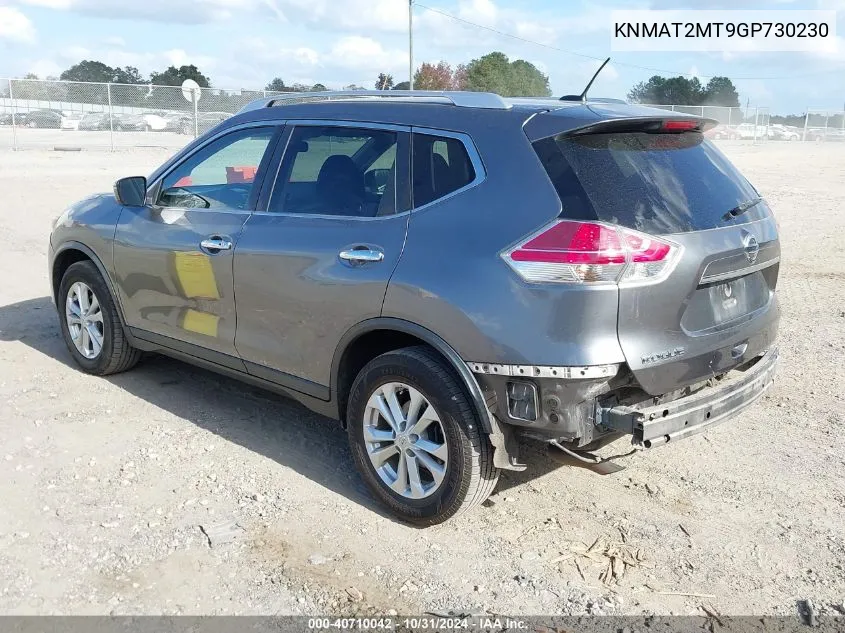 2016 Nissan Rogue Sv VIN: KNMAT2MT9GP730230 Lot: 40710042