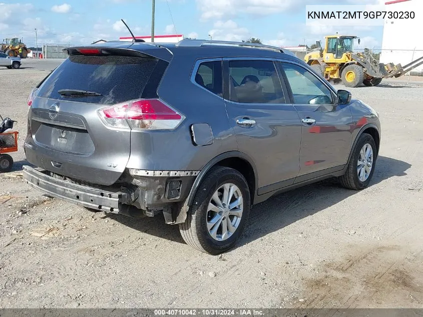 2016 Nissan Rogue Sv VIN: KNMAT2MT9GP730230 Lot: 40710042