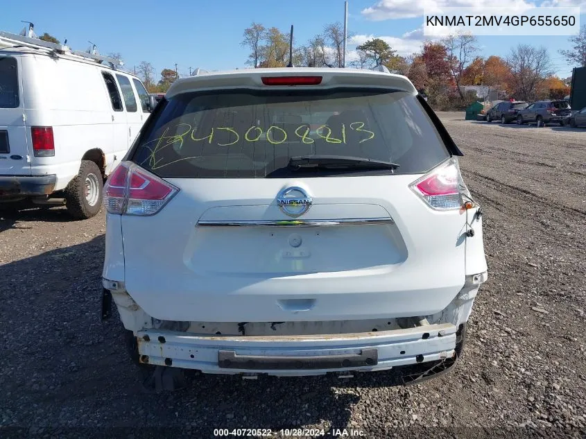 KNMAT2MV4GP655650 2016 Nissan Rogue S