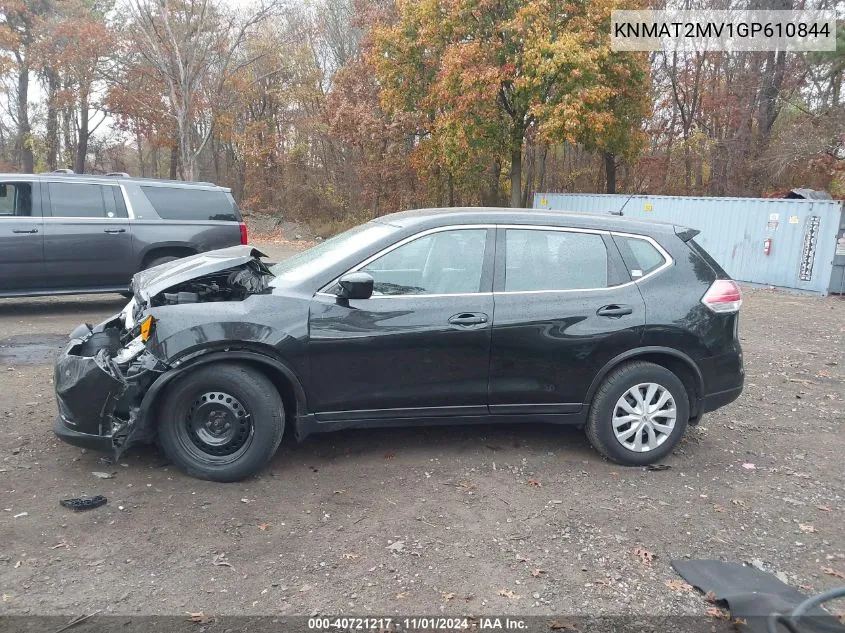 2016 Nissan Rogue S VIN: KNMAT2MV1GP610844 Lot: 40721217