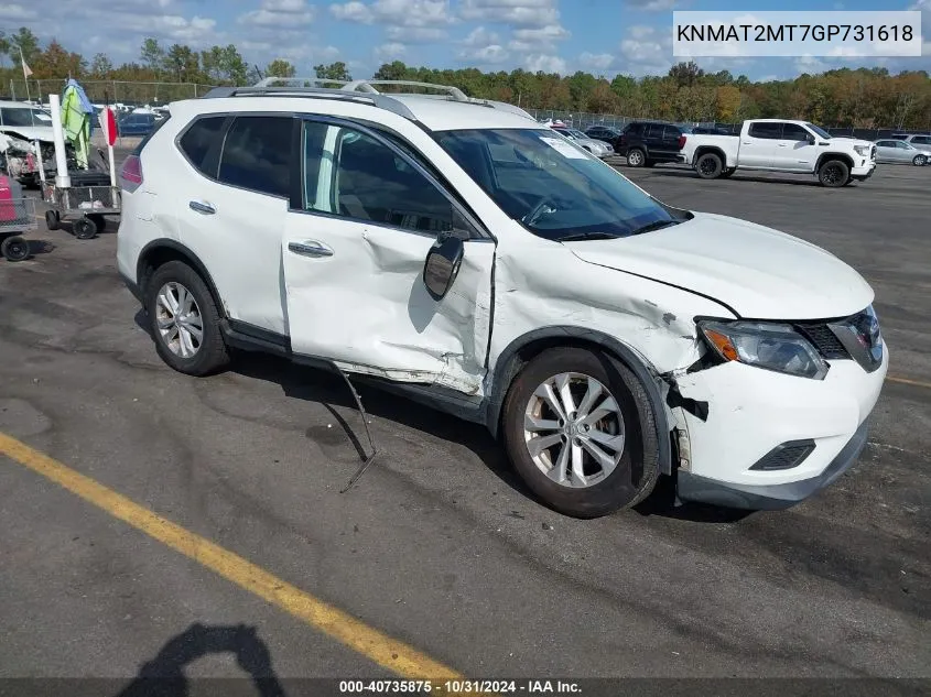 KNMAT2MT7GP731618 2016 Nissan Rogue Sv