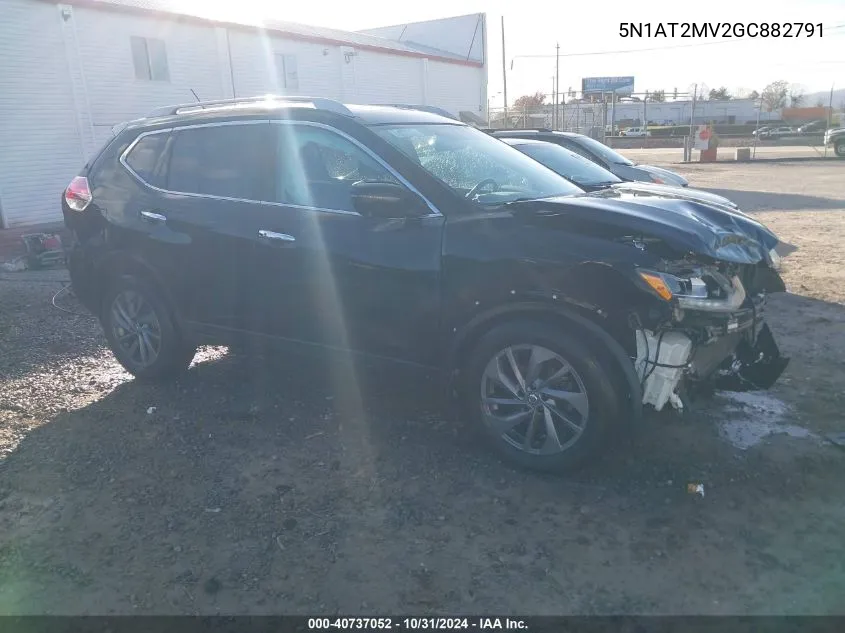 2016 Nissan Rogue Sl VIN: 5N1AT2MV2GC882791 Lot: 40737052