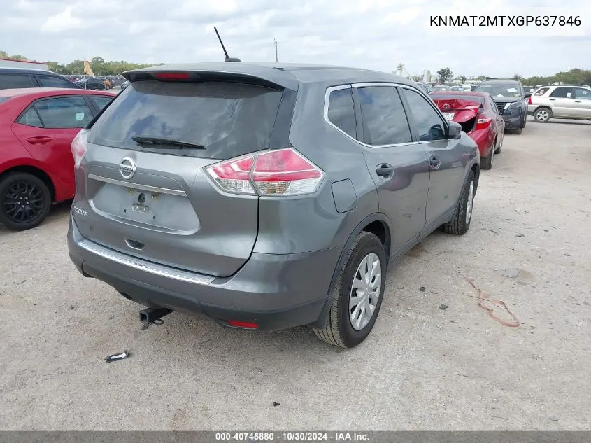 2016 Nissan Rogue S VIN: KNMAT2MTXGP637846 Lot: 40745880