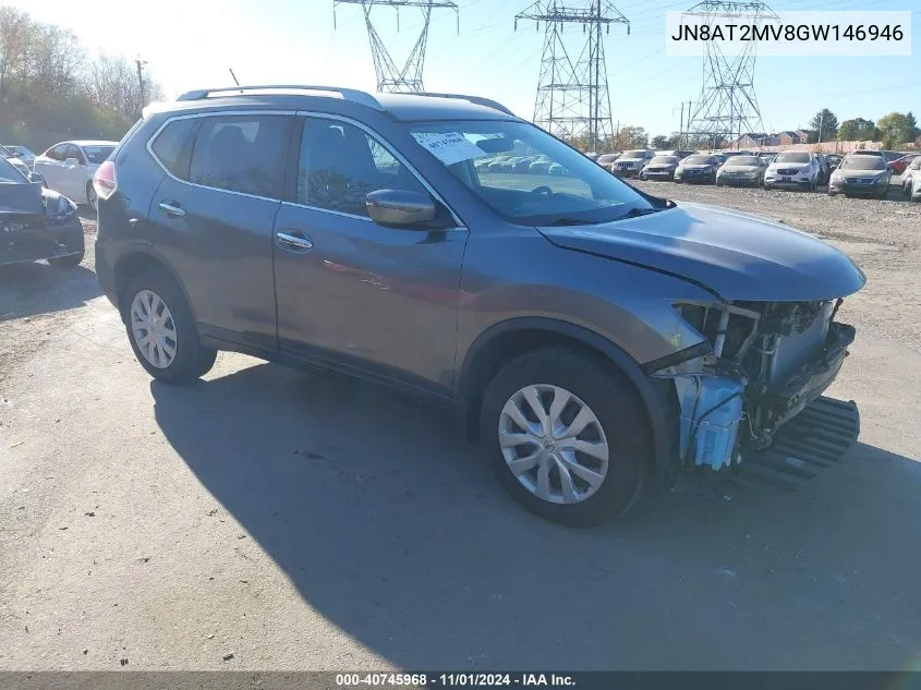 2016 Nissan Rogue S VIN: JN8AT2MV8GW146946 Lot: 40745968