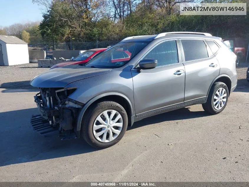 2016 Nissan Rogue S VIN: JN8AT2MV8GW146946 Lot: 40745968